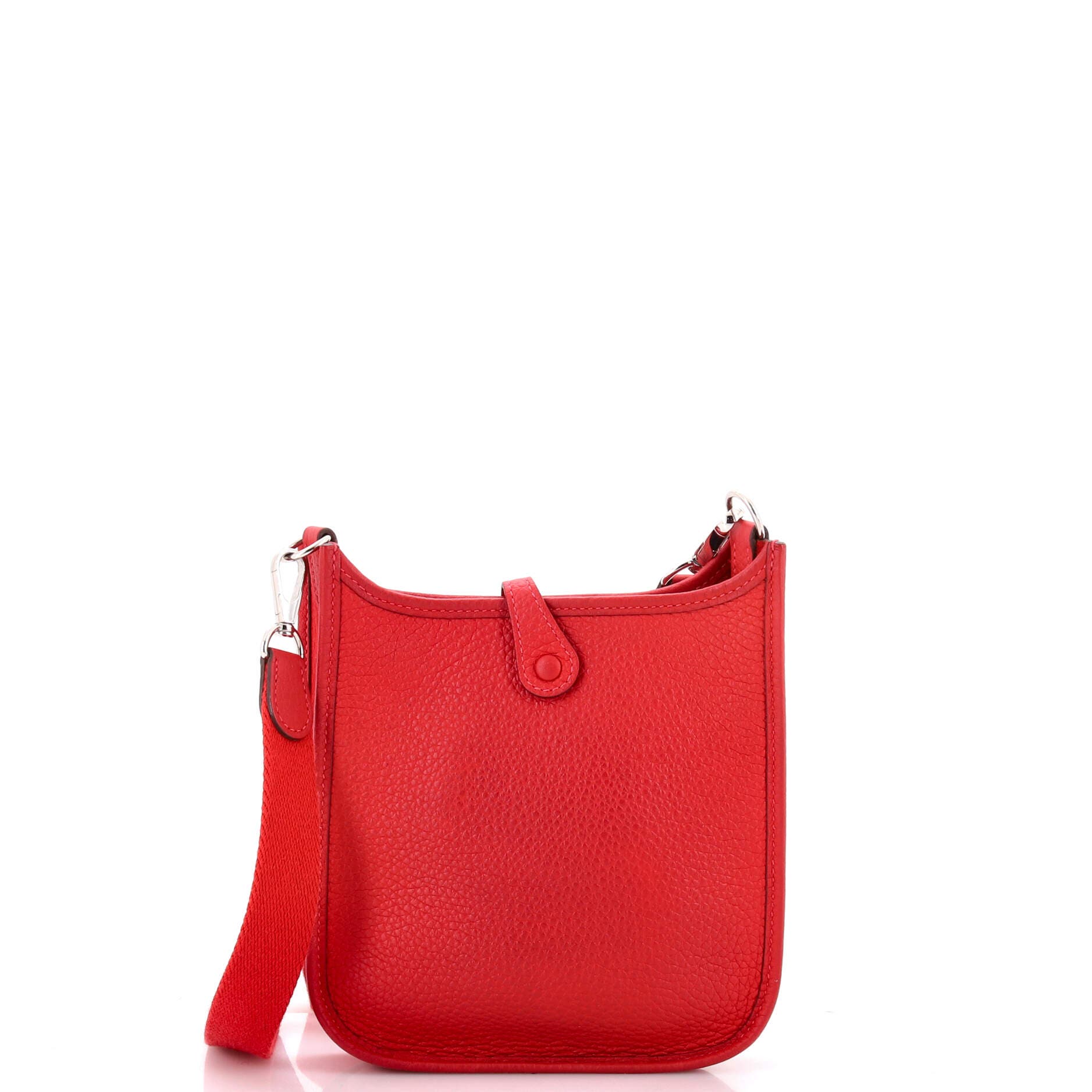 Pre-Owned Hermes Evelyne Bag Gen III Clemence TPM, Alternate, color, Rouge Casaque