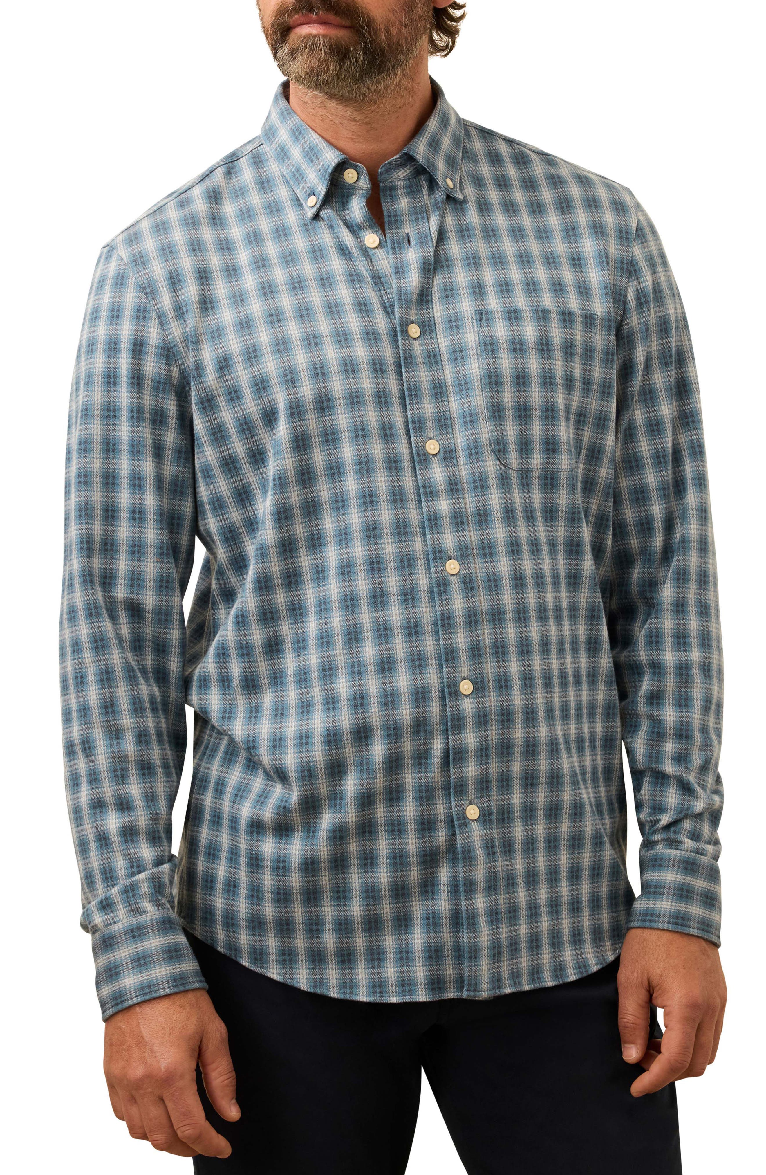 Faherty Coastline Knit Button-Down Shirt