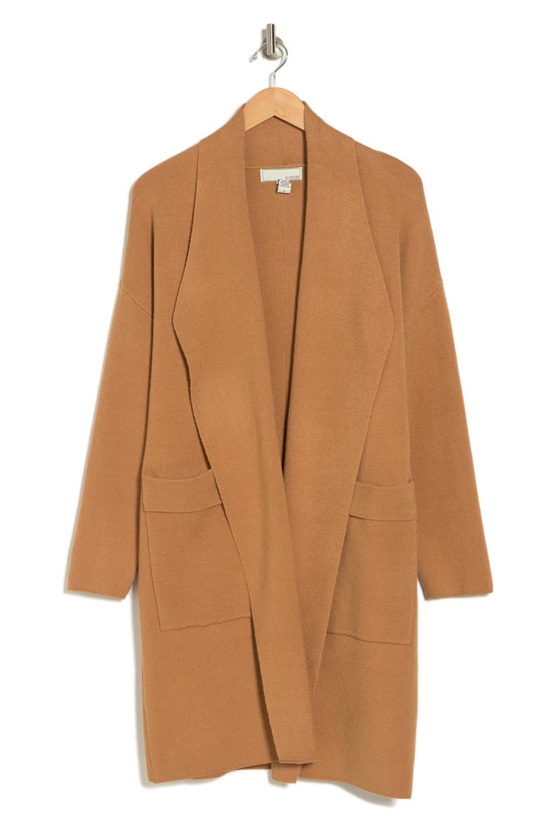 Andrea Open Front Pocket Cardigan, Main, color, CAMEL