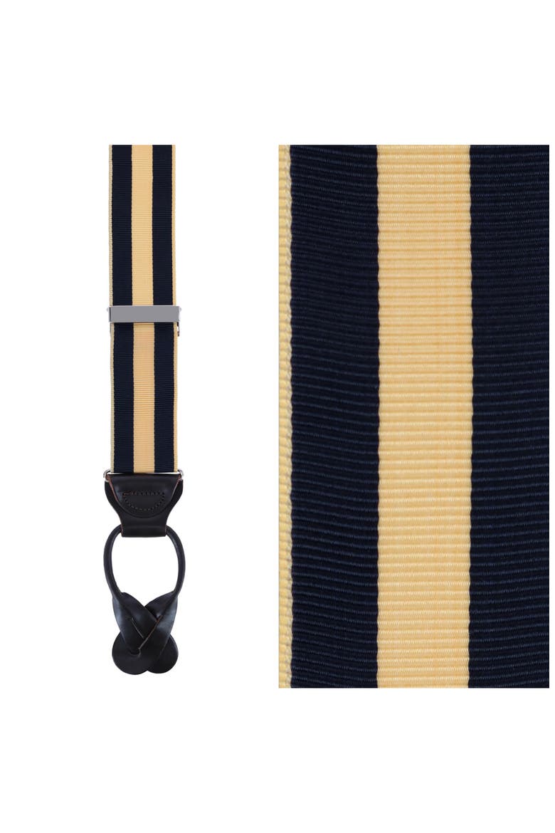 Balint Stripe Grosgrain Suspenders, Alternate, color, YELLOW AND NAVY