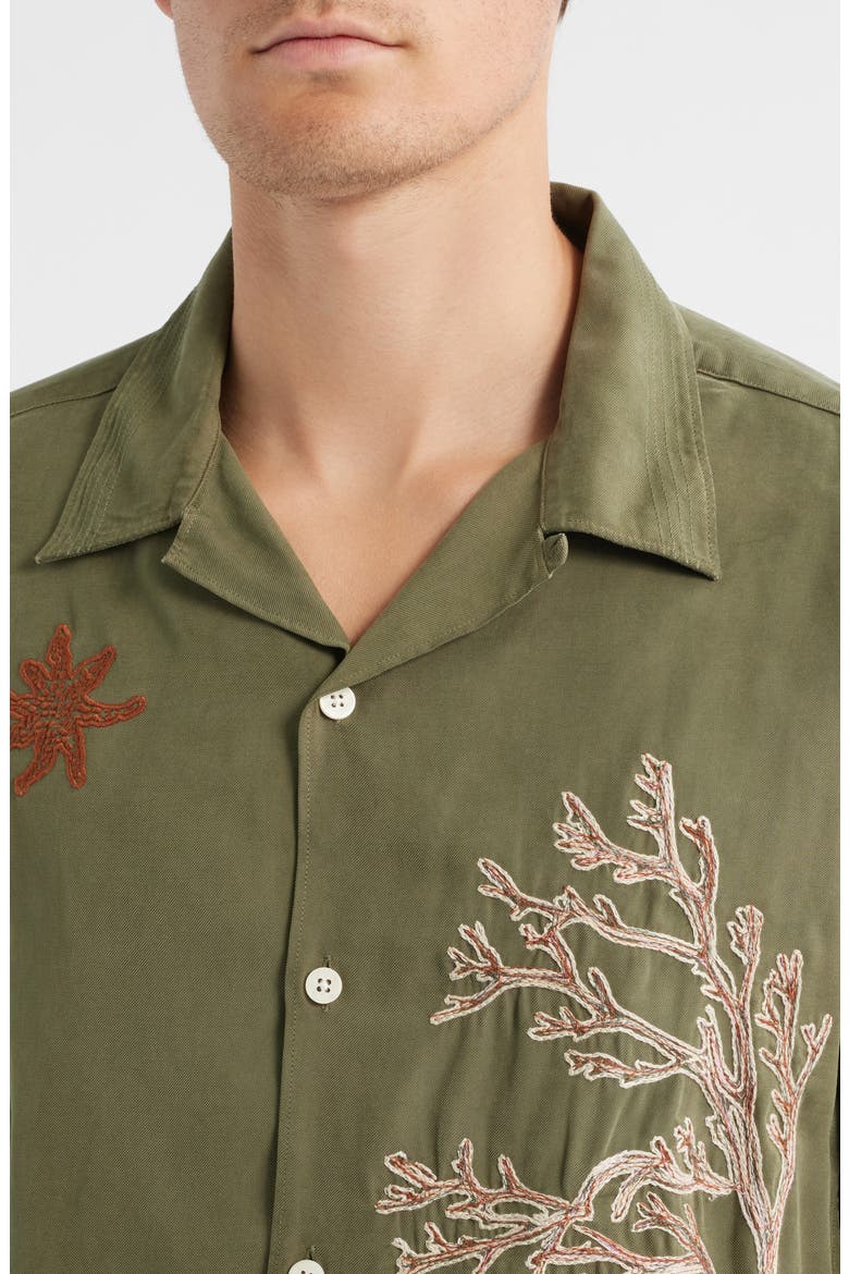 Julio 5027 Embroidered Camp Shirt, Alternate, color, CAPERS