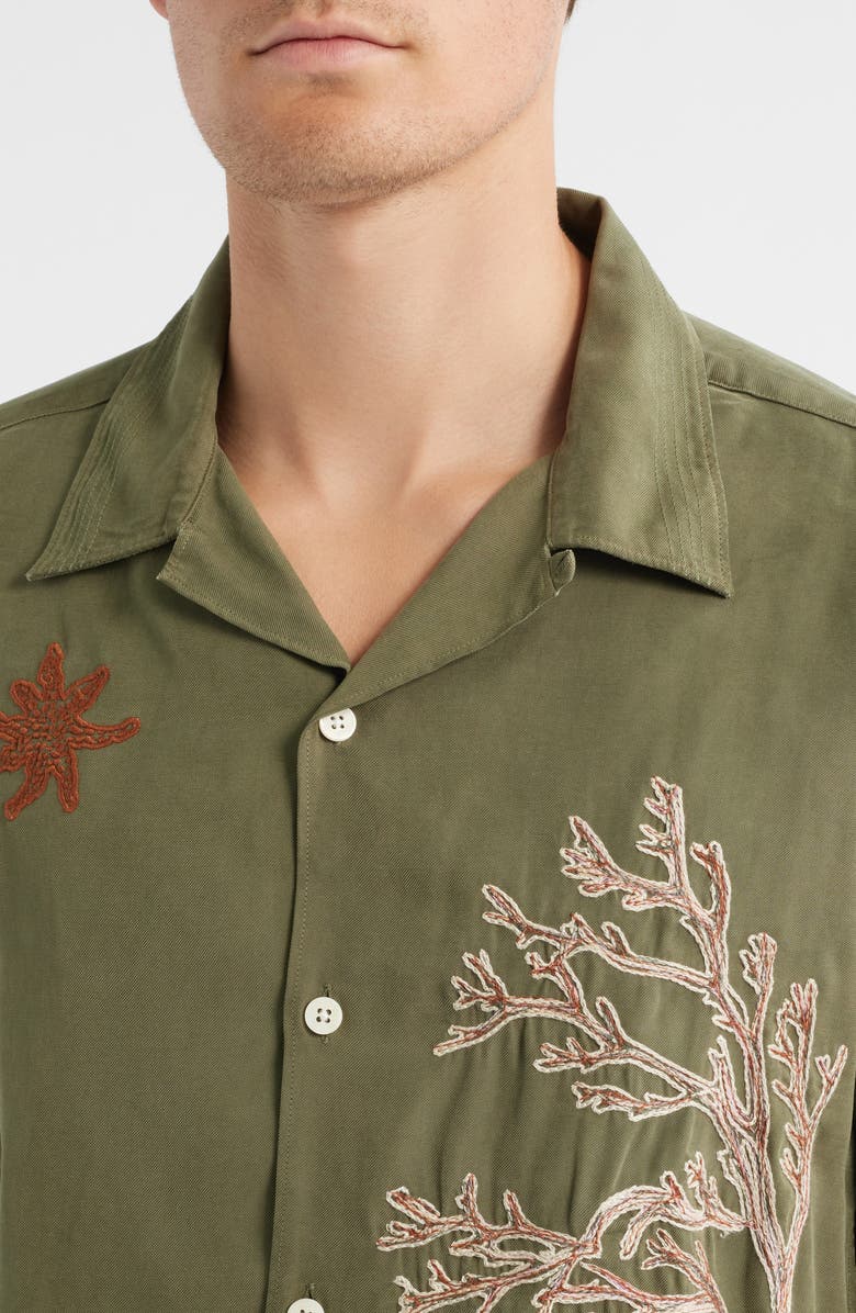 NN07 Julio 5027 Embroidered Camp Shirt, Alternate, color, Capers