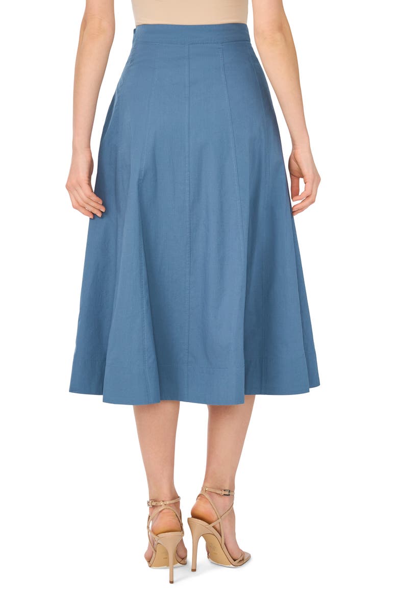 Yoke Seam Midi Skirt, Alternate, color, HARBOR WAVES