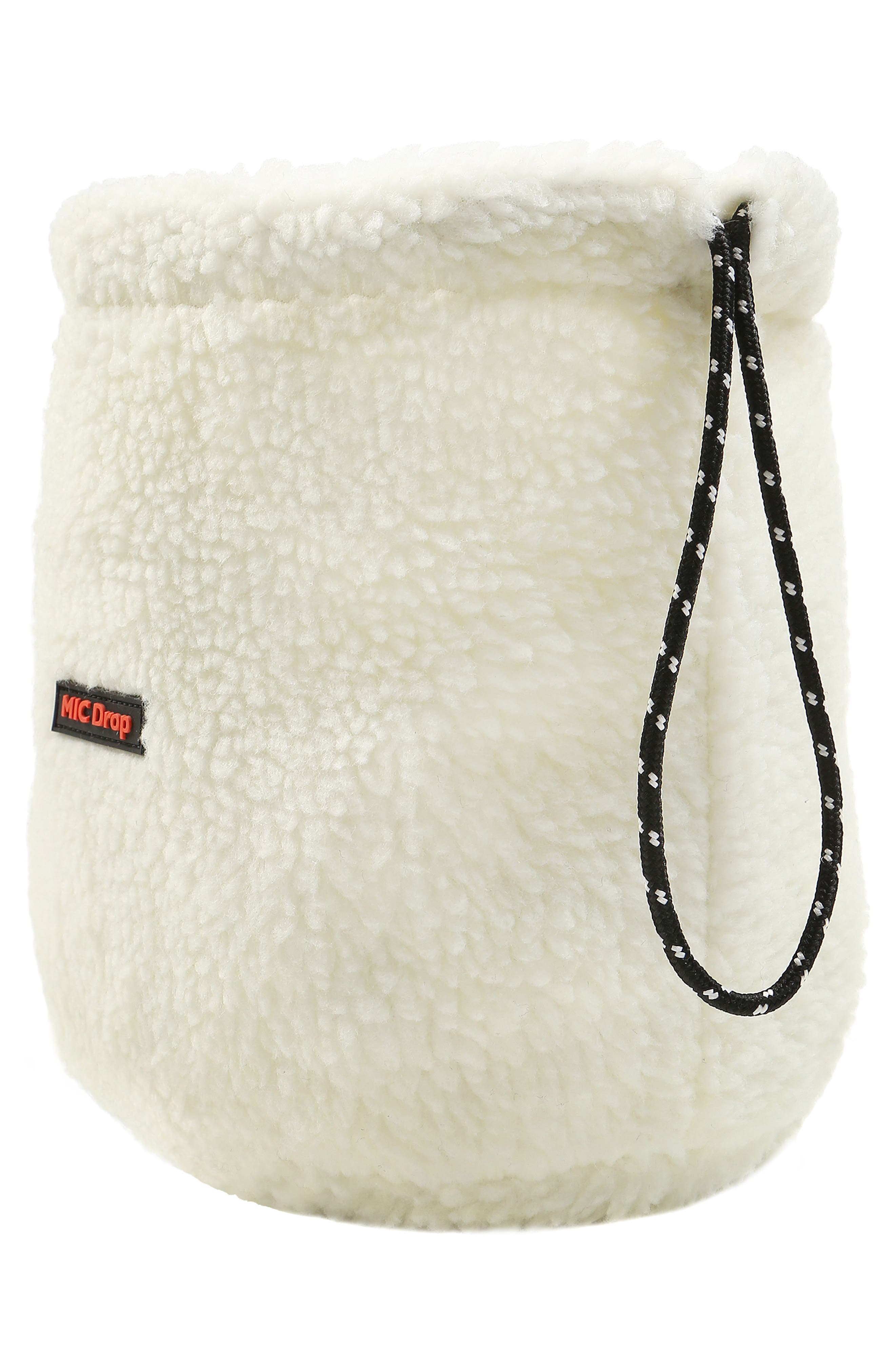 THEMED MERCH MIC Drop Fleece Pouch, Alternate, color, IVORY