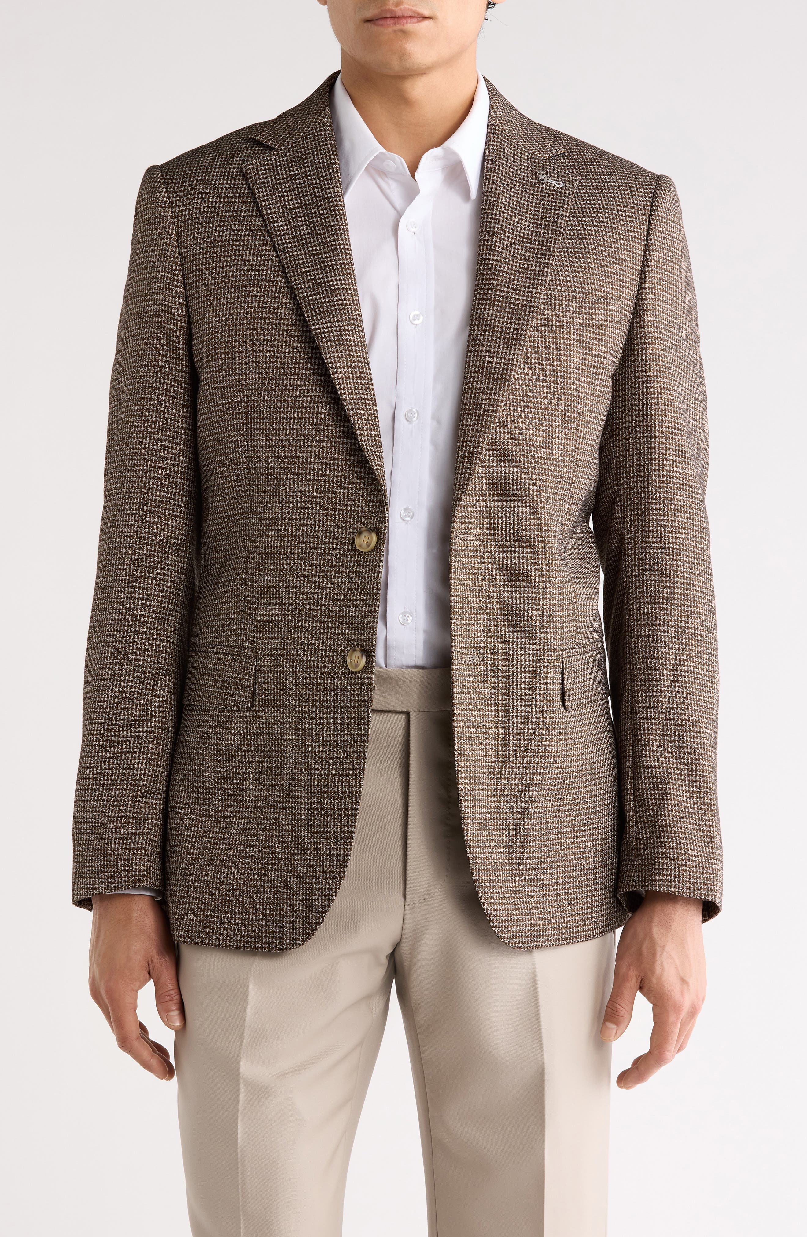 Scotch & Soda Classic Fit Micro Houndstooth Sport Coat