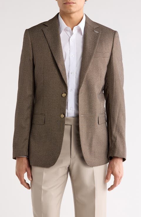 Classic Fit Micro Houndstooth Sport Coat