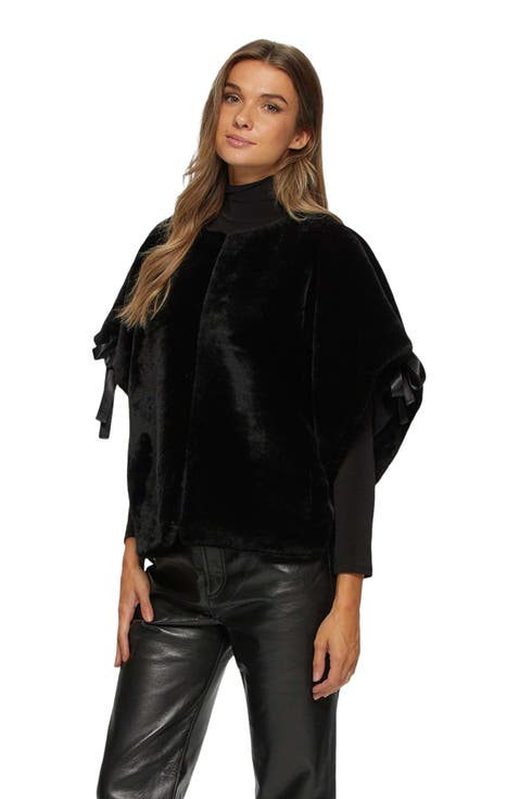 Short Sleeve Genuine Shearling Jacket