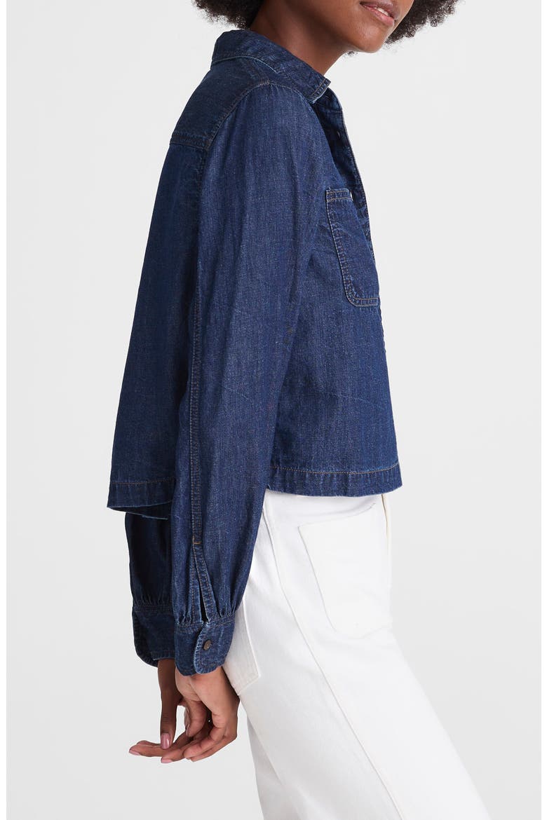Patch Pocket Denim Button-Up Shirt, Alternate, color, GREENDALE WASH