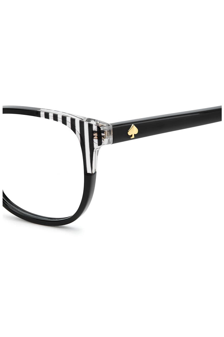 joliet 51mm square optical glasses, Alternate, color, BLACK STRIPED CRYSTAL