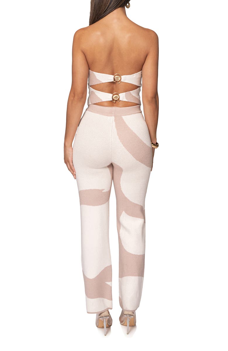 JLUXLABEL Tropic Oasis Strapless Knit Top, Alternate, color, Beige
