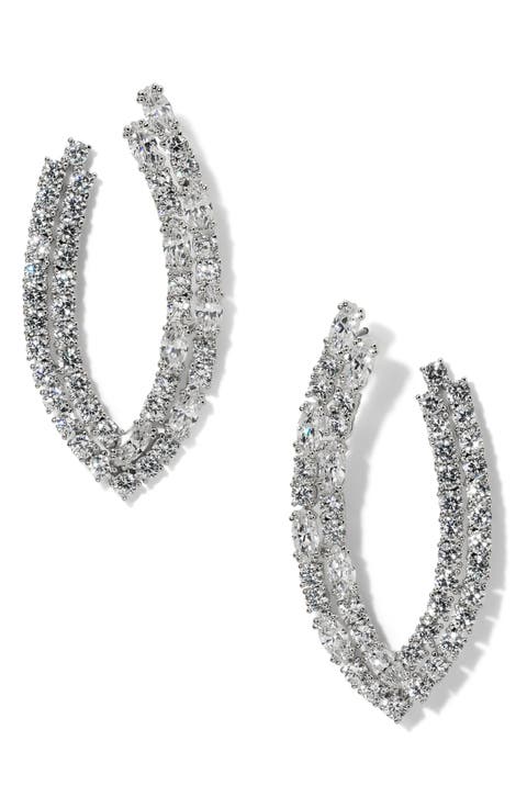 Twinnie Front to Back Hoop Earrings