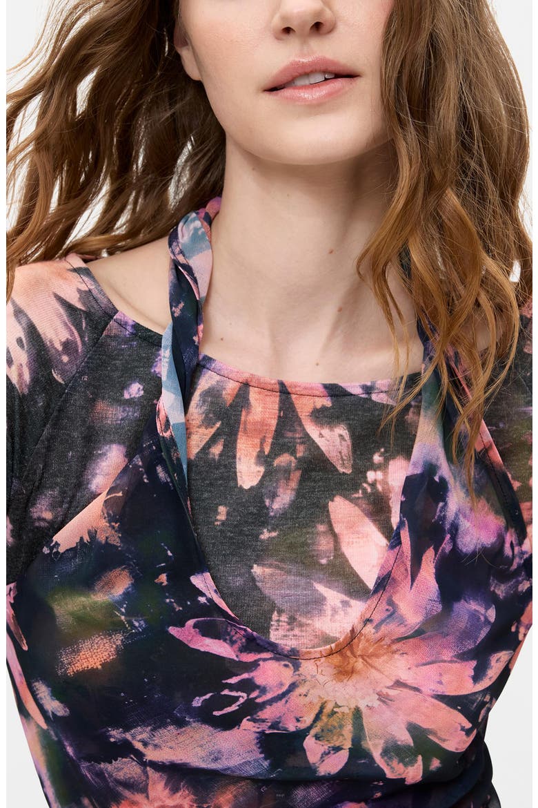 Printed Long Sleeve Top, Alternate, color, NAVY BLUE