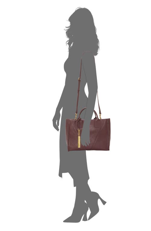 Vince Camuto Lorla Leather Satchel In Red