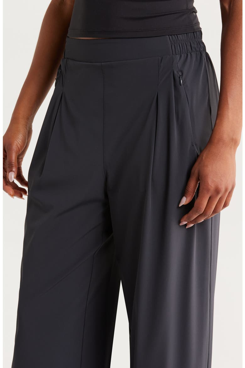 Atlas High Waist Straight Leg Pants, Alternate, color, BLACK