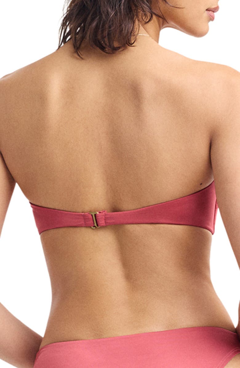 Vitamin A<sup>®</sup> Nala Bandeau Bikini Top, Alternate, color, Wild Rose Ecolinen