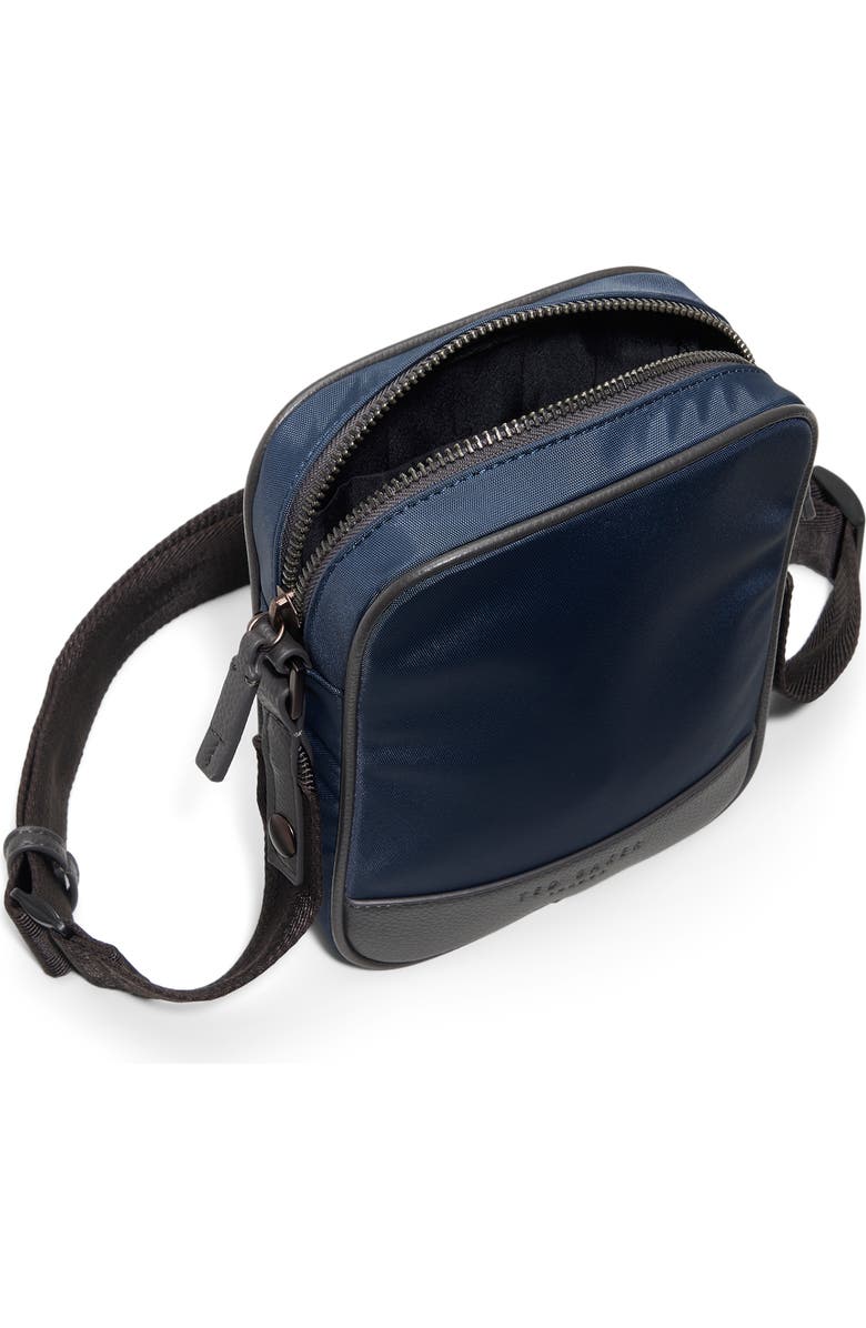 Ted Baker London Fairford Sling Crossbody Bag, Alternate, color, Navy Nylon/ Black Coffee