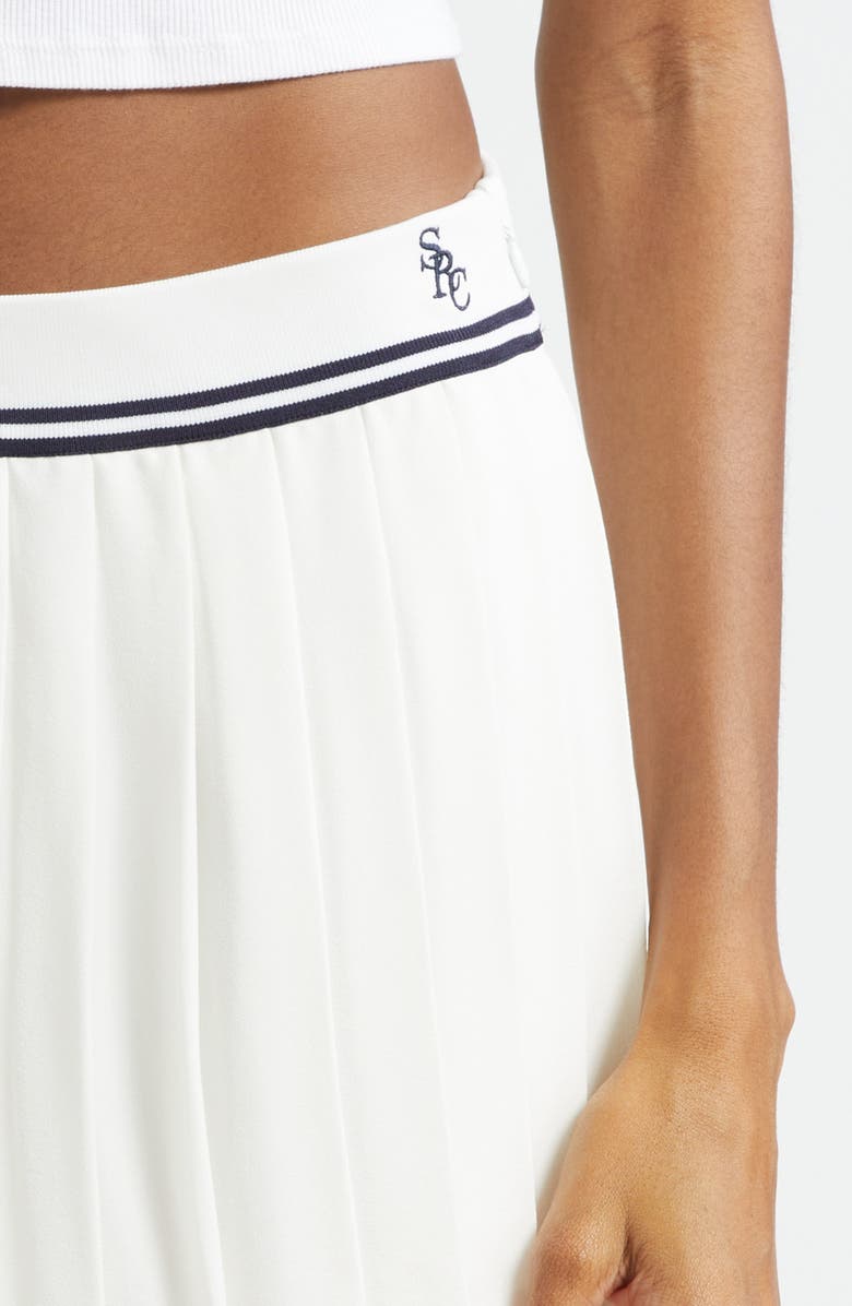 Sporty & Rich Abigail Logo Detail Miniskirt, Alternate, color, White