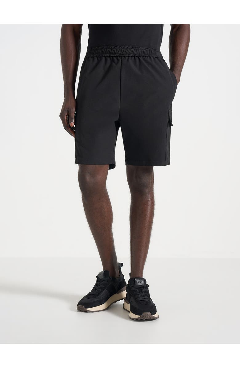 Manière De Voir Dimitri Technical Cargo Shorts, Main, color, Black