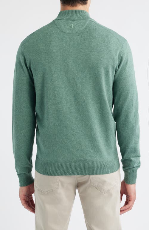 Johnnie-o Desmond Half Zip Sweater In Green