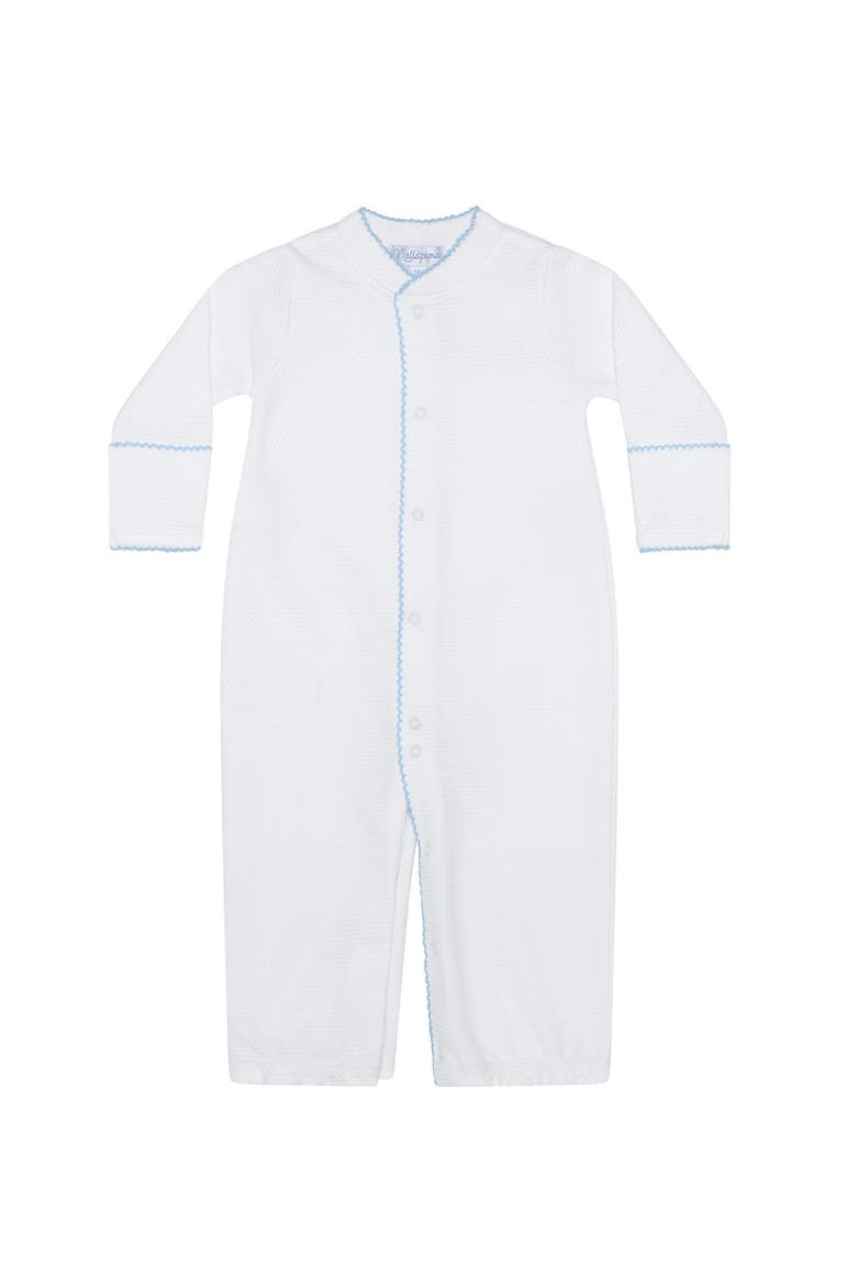 White Bubble Baby Converter Gown - Baby, Main, color, White with Blue Trim