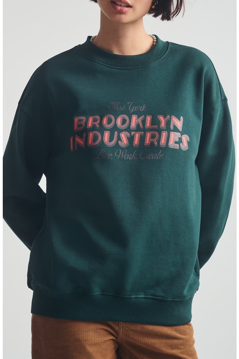 Relaxed Graphic Sweatshirt, Main, color, PONDEROSA PINE