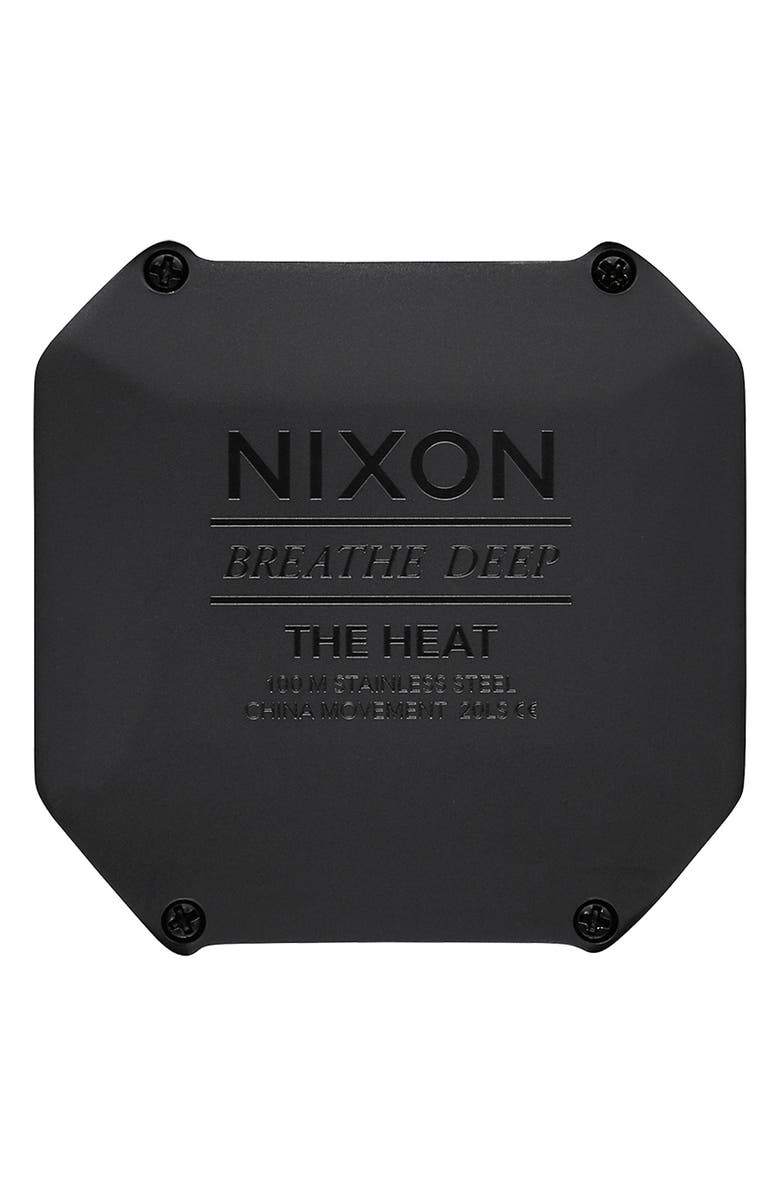 Nixon Heat Digital Rubber Strap Watch, Alternate, color, Black