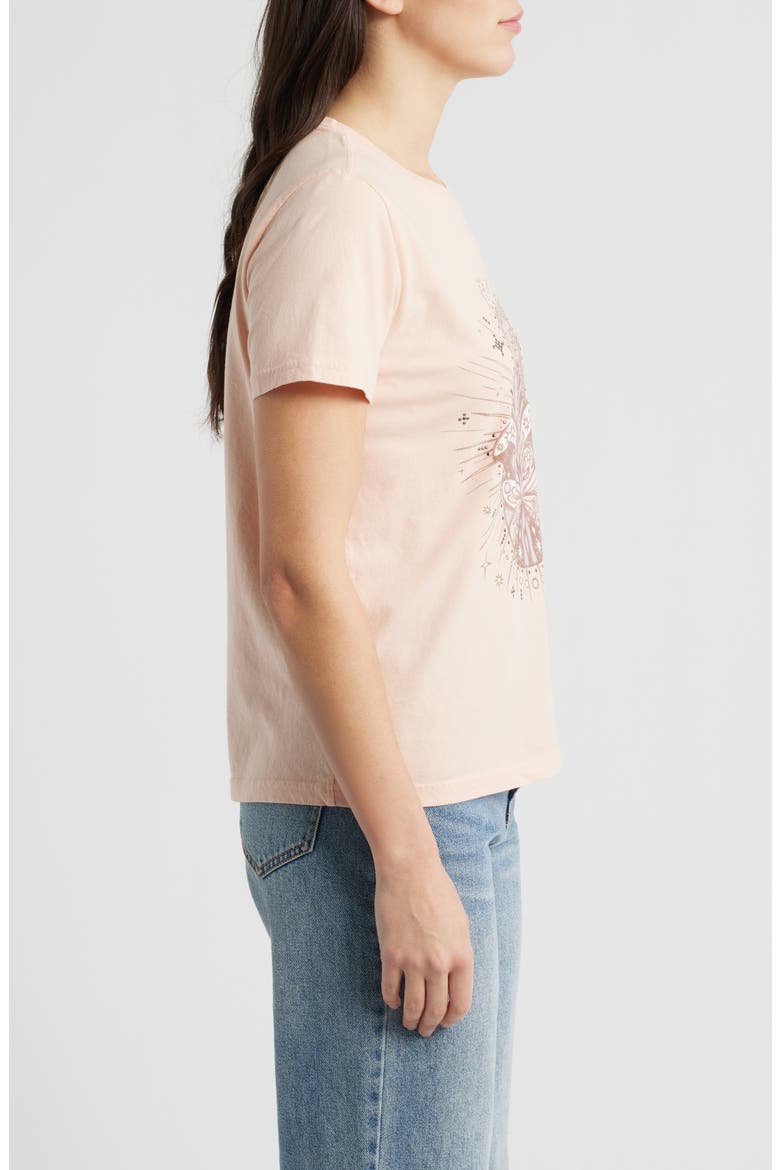 Butterfly Hamsa Cotton Graphic T-Shirt, Alternate, color, EVENING SAND