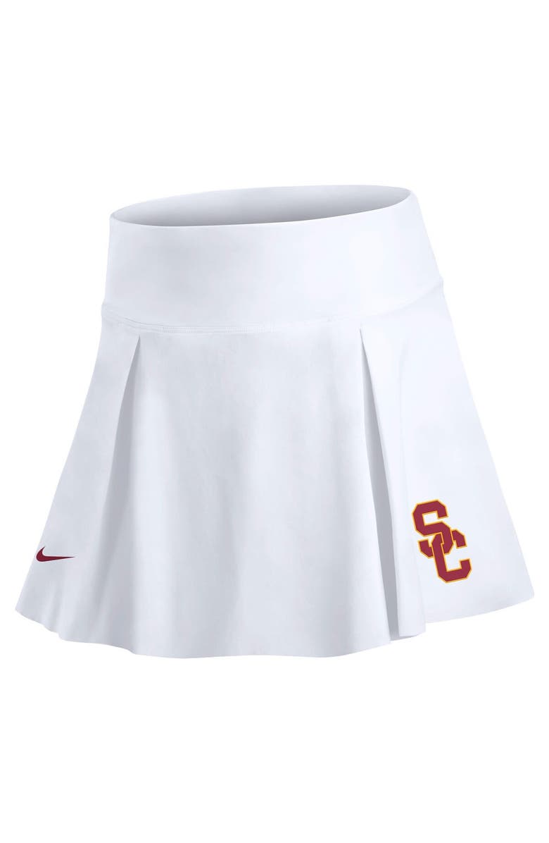 Nike Women's Nike White USC Trojans Club Performance Tennis Skirt with Shorts, Alternate, color, White