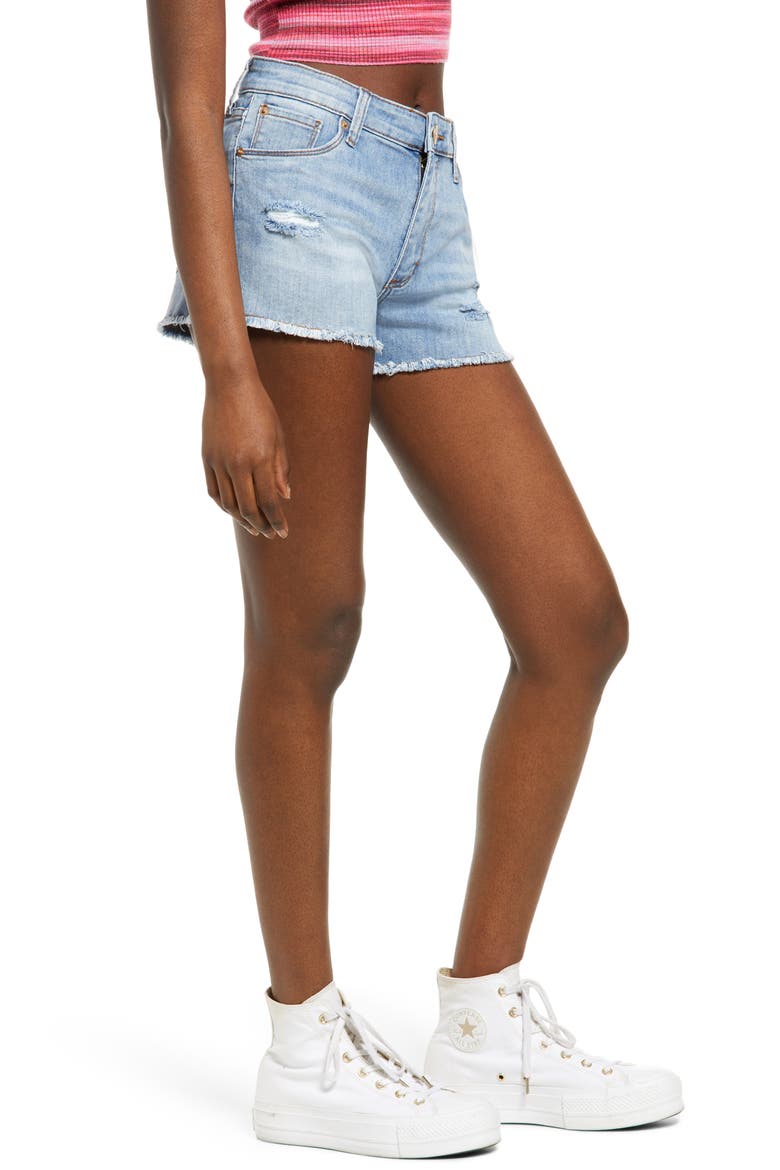 Aubrey High Waist Cutoff Denim Shorts, Alternate, color, ROSARITO BEACH