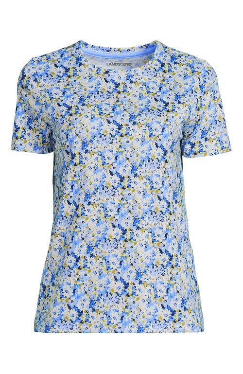 Lands' End Relaxed Supima Cotton Crew Neck T-shirt In Blue