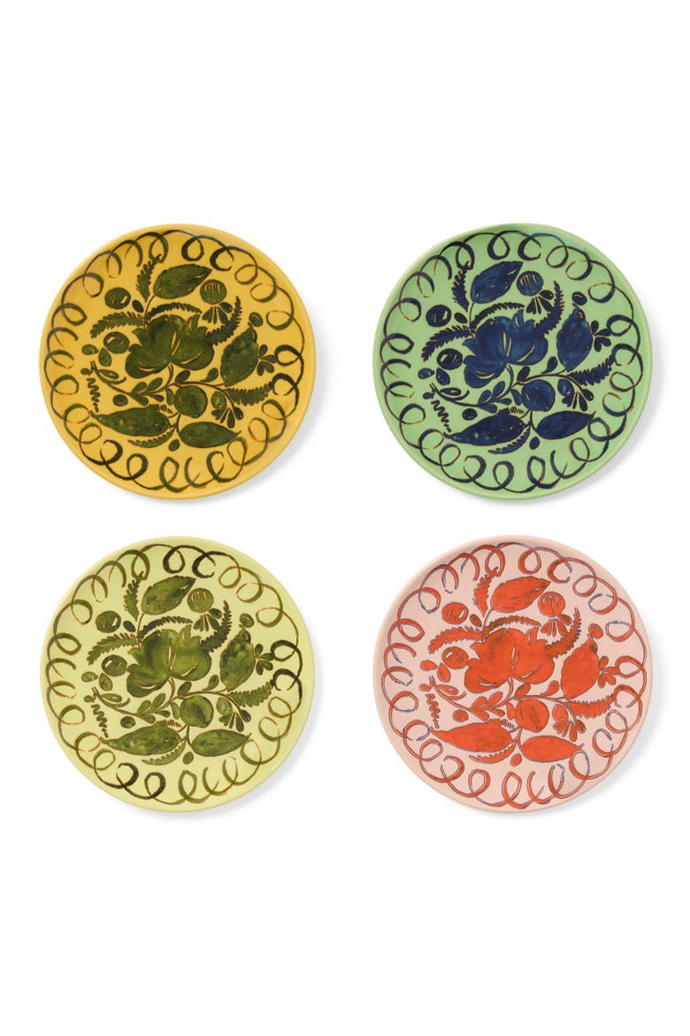 Amalfi Dessert Plate, Alternate, color, Mustard 9.1"