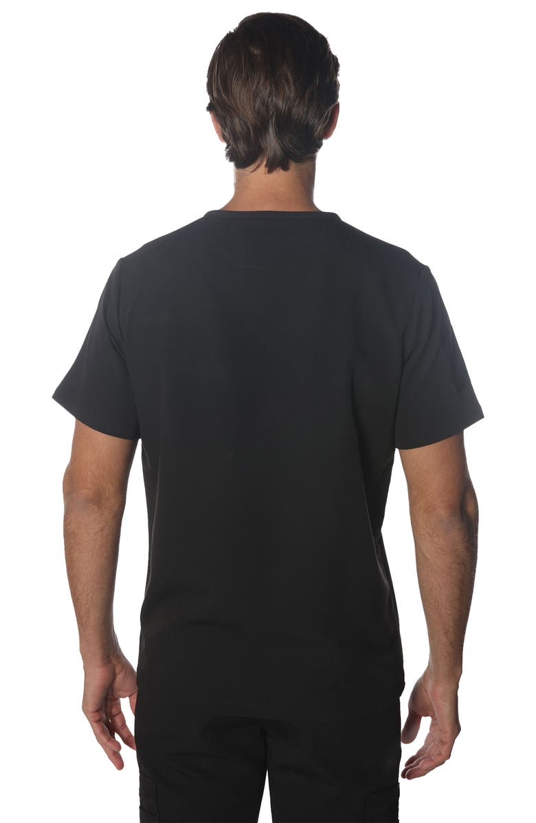Members Only Manchester 3-Pocket Scrub Top, Alternate, color, Black