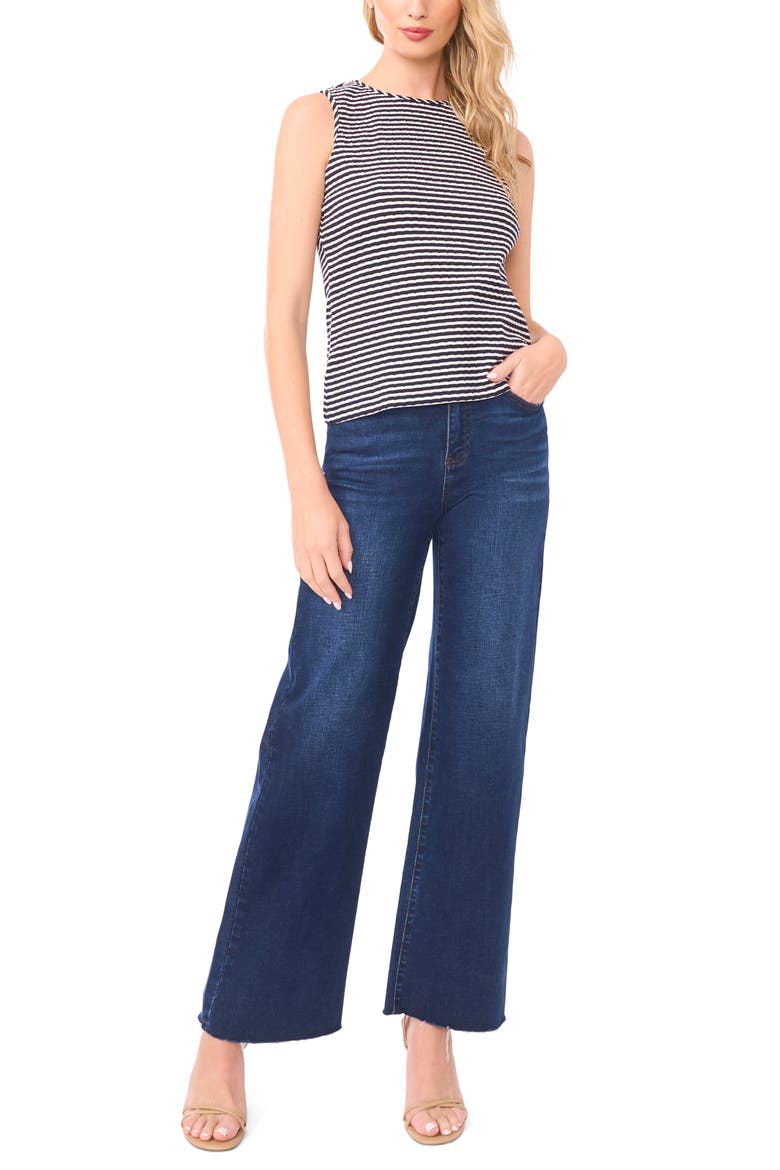 Easy Stripe Knit Tank, Alternate, color, BARITONE BLUE