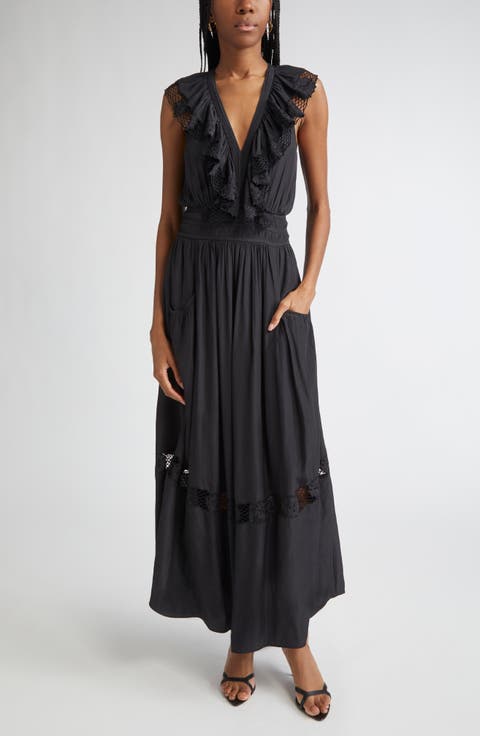 Laila Ruffle Smocked Waist Maxi Dress