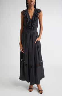 Laila Ruffle Smocked Waist Maxi Dress