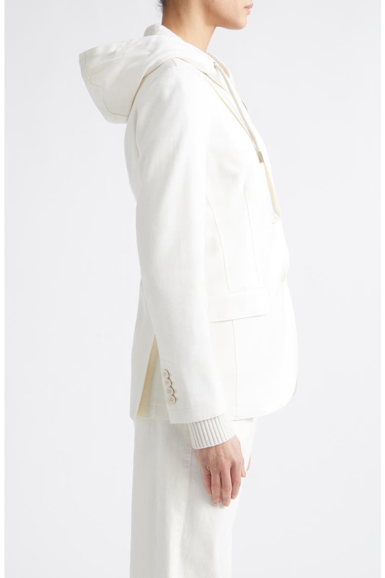 Virgin Wool Blend Jacket with Hooded Bib, Alternate, color, 150 CREAM