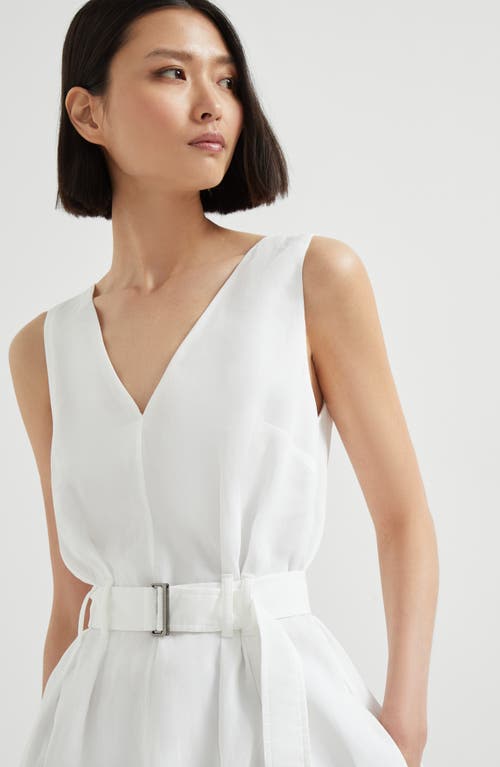 Brunello Cucinelli Belted Sleeveless Dress