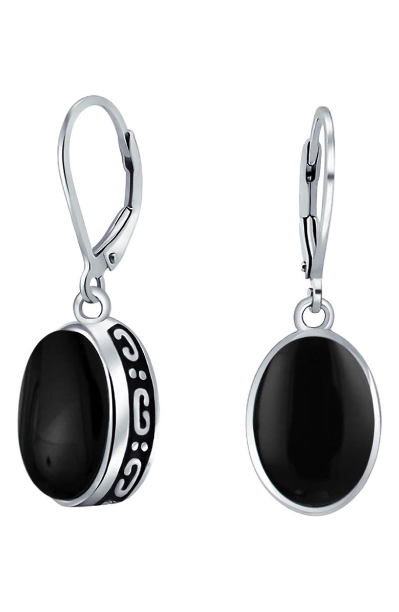 BLING JEWELRY Oval Stone Drop Earrings, Alternate, color, 
