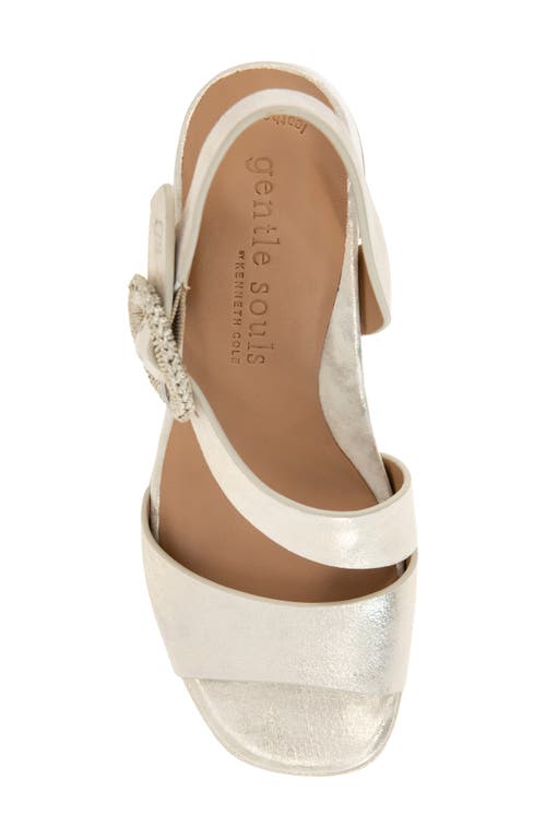 Gentle Souls By Kenneth Cole Roma Sandal In Soft Gold Leather