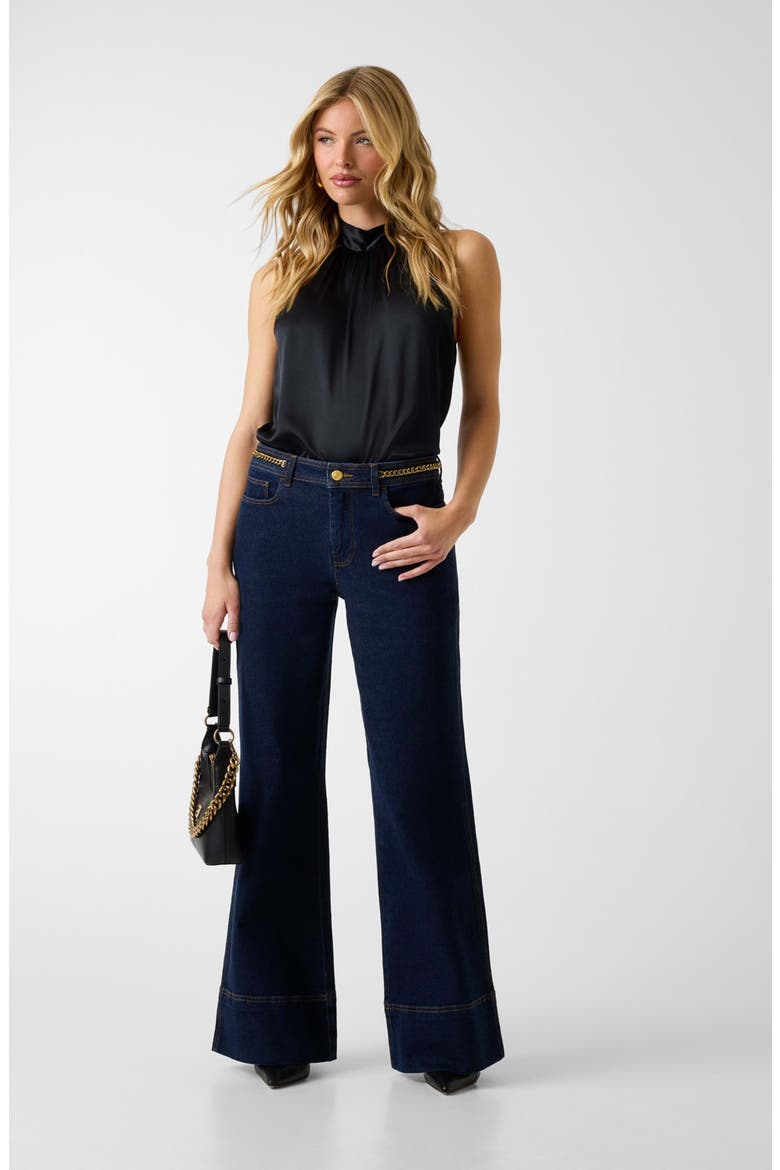 Alyssa Wide Leg Jeans, Alternate, color, BLUE/ YELLOW TINT