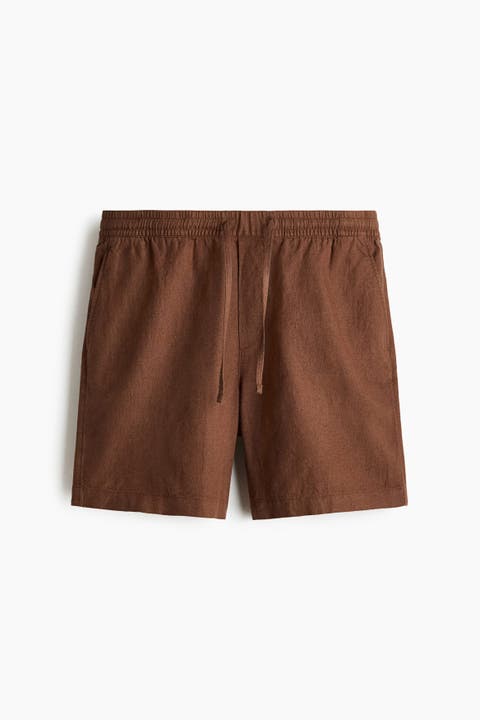 Relaxed-fit linen-blend shorts