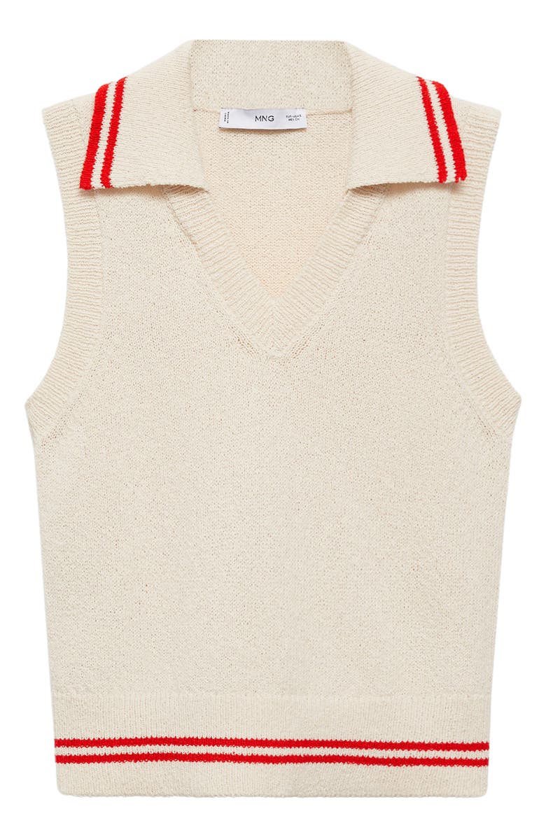 MANGO Stripe Sleeveless Sweater Vest, Alternate, color, 