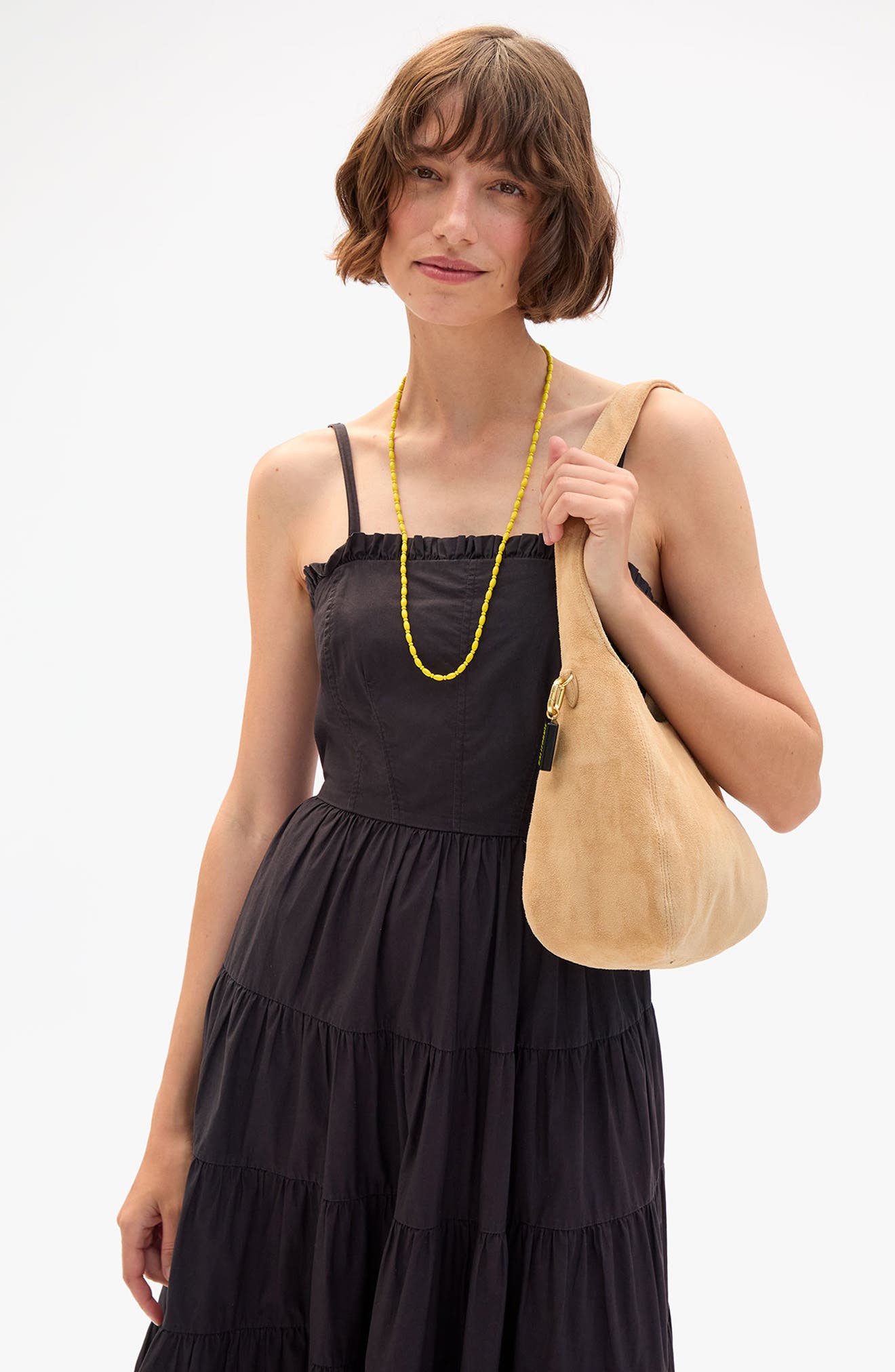 Petit Bando Suede Hobo Bag, Alternate, color, DUNE