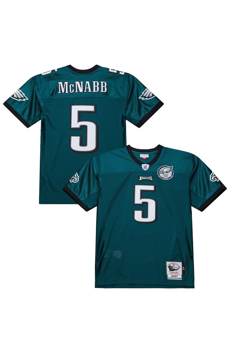 Mitchell & Ness Men's Mitchell & Ness Donovan McNabb Midnight Green Philadelphia Eagles 2007 Authentic Throwback Retired Player Jersey, Main, color, Green
