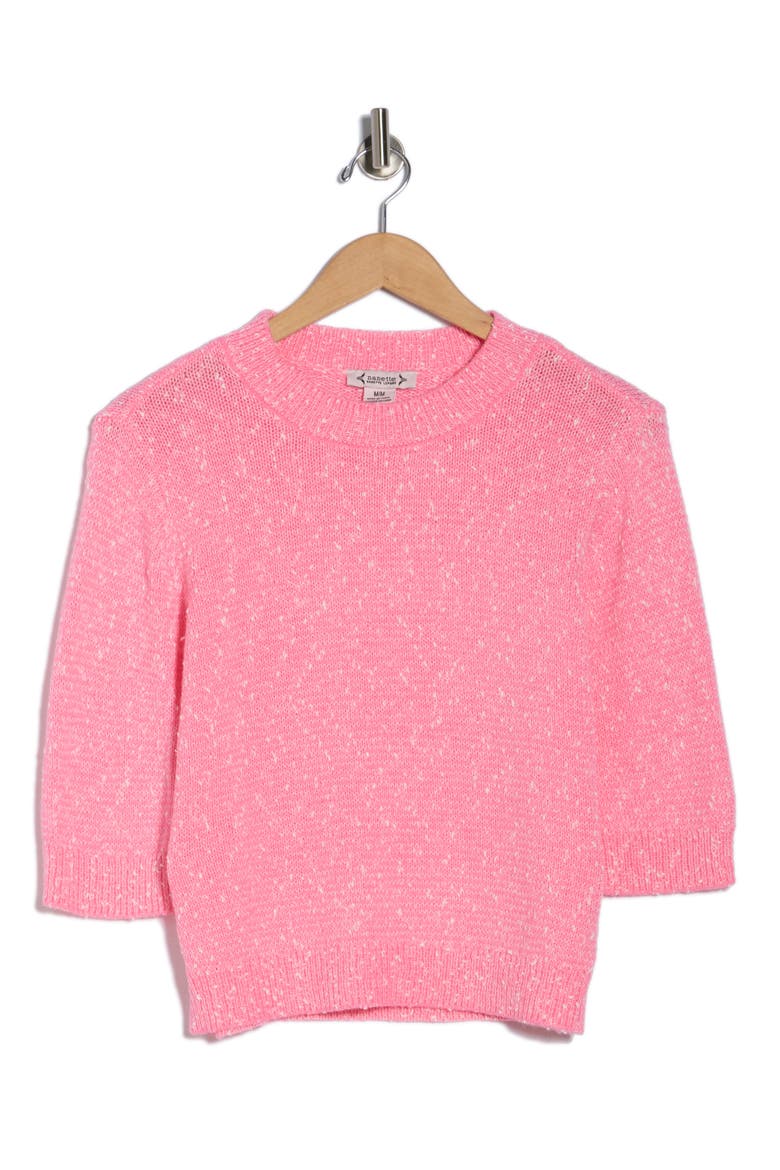 Slubbed Sweater, Alternate, color, HEATHER PASTEL PINK