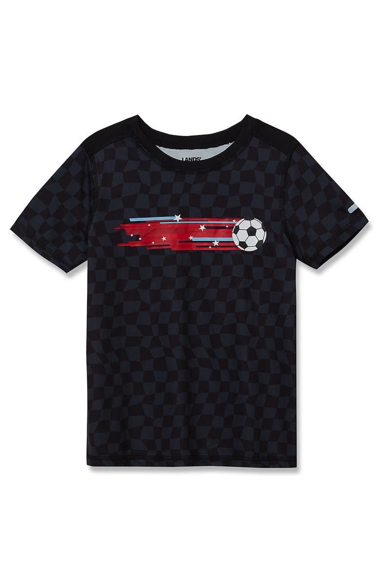 Lands' End Boys Performance Tee Shirt, Alternate, color, Checkers/Black