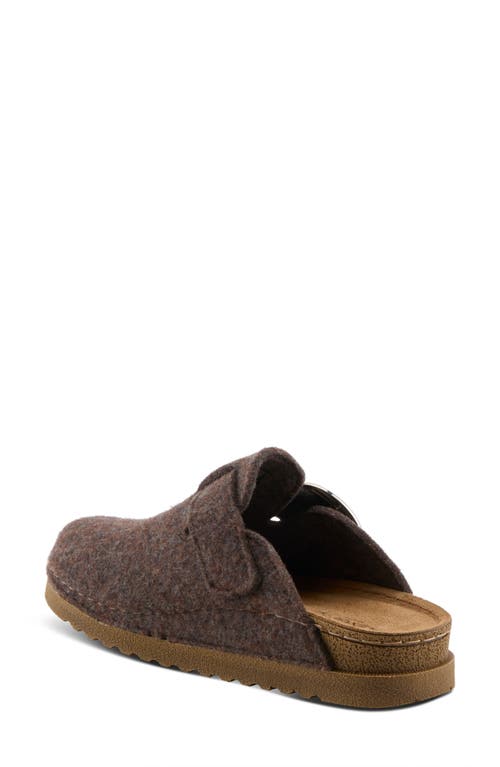 Flexus By Spring Step Giller Boiled Wool Clog In Brown