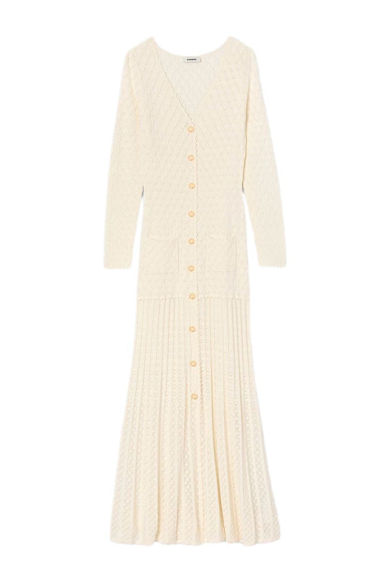 Fancy knit maxi dress, Alternate, color, Ecru