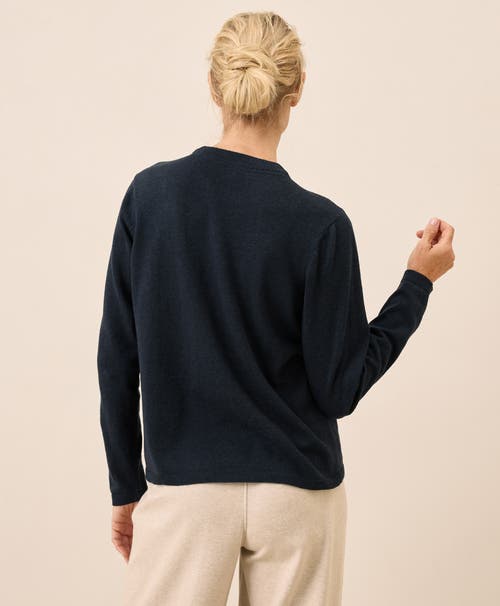 Pact Organic Cotton Classic Fine Knit Crew Sweater In Blue