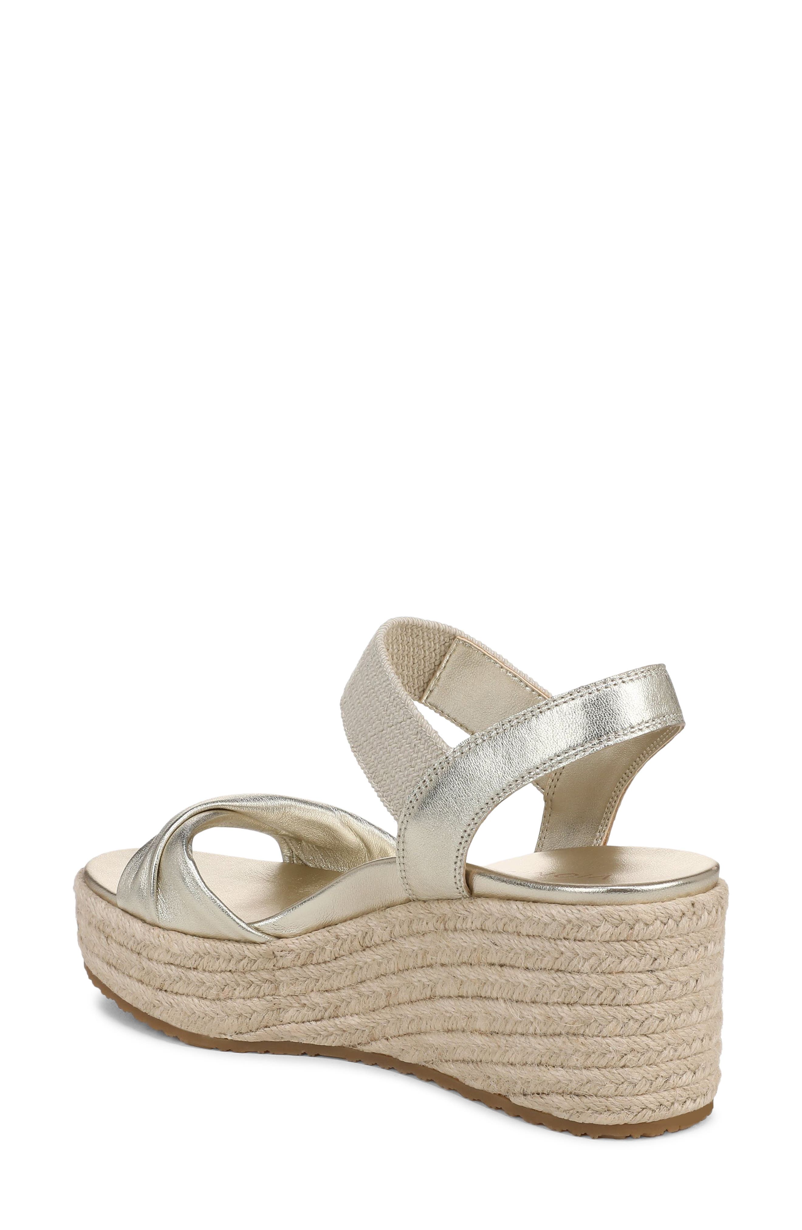 Darla Espadrille Platform Slide Sandal, Alternate, color, GOLD
